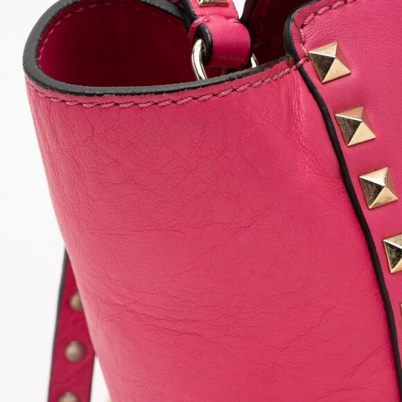 Valentino Calfskin Rockstud Double Handle Medium Tote - Picture 13 of 16